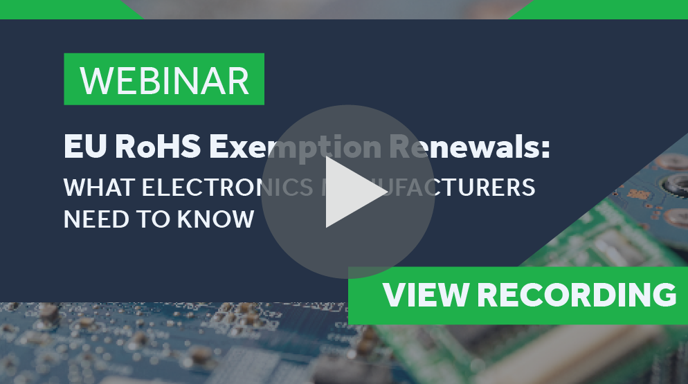 RoHS Exemption Renewals Webinar